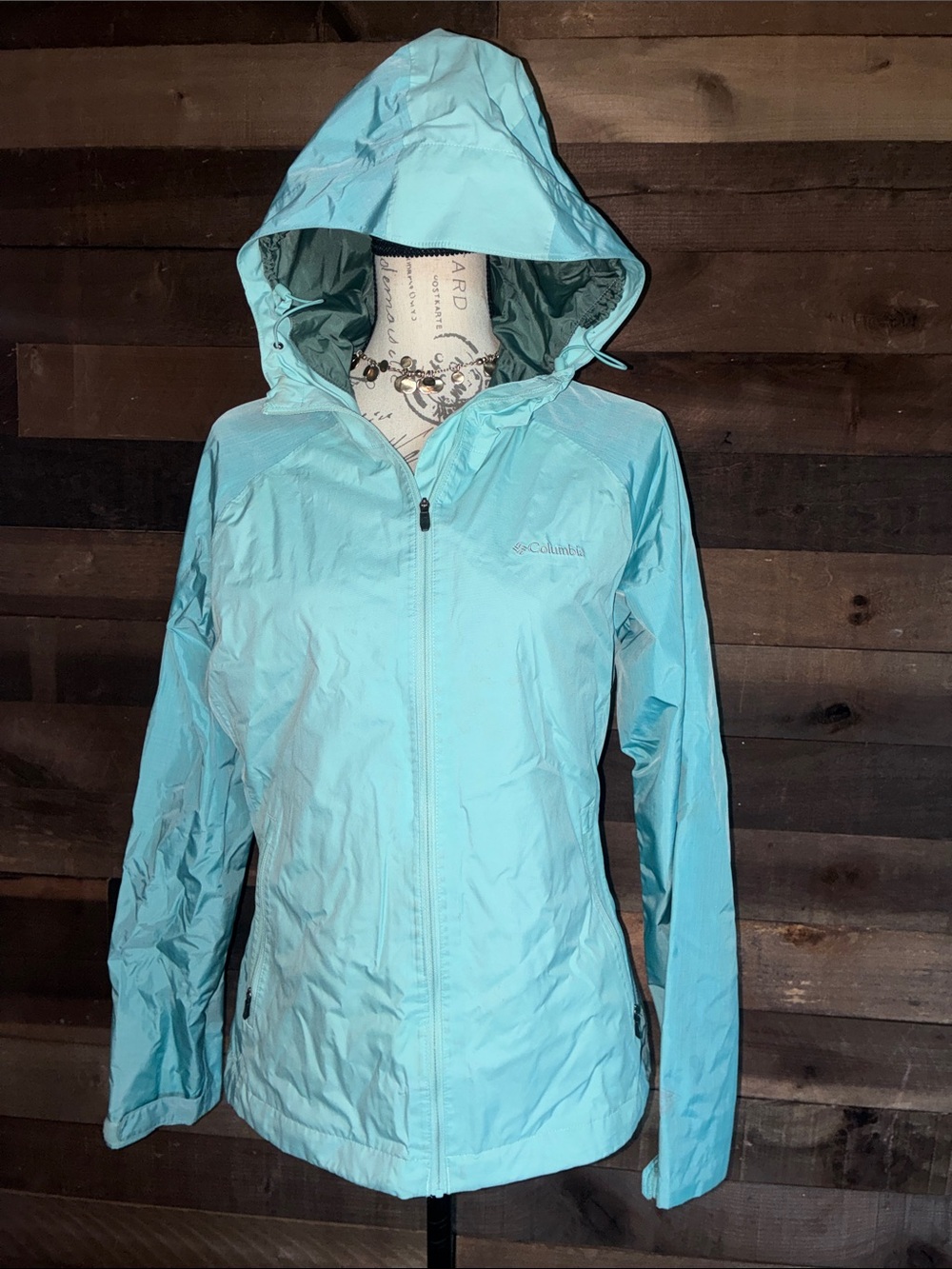 Columbia Women's Light Blue Hooded Ski & Snow Jacket
